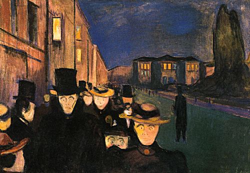 Edvard Munch: &laquo;Atardecer en el Paseo Karl Johan&raquo;